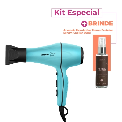 Produto: Kit Taiff Style 2000W 220V Azul Tiffany Secador Arvensis Revolution Sérum (2 produtos)