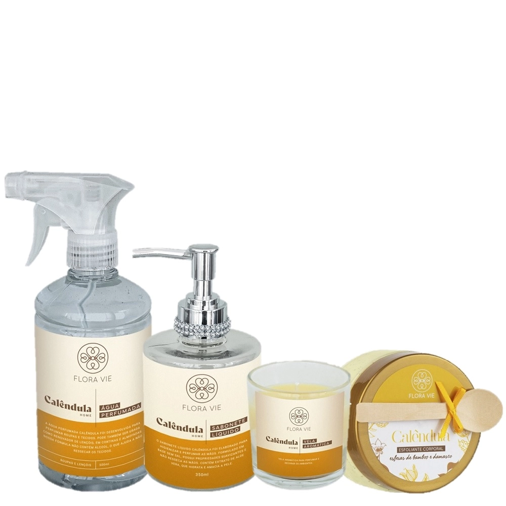 Kit Flora Vie Calendula Aroma Intenso (4 Produtos) Produto: Kit Flora Vie Calendula Aroma Intenso (4 Produtos)