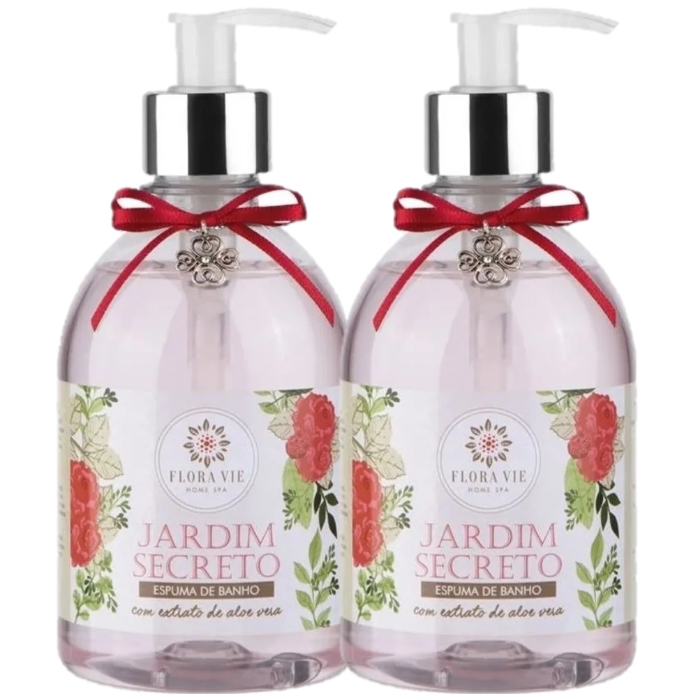Kit Flora Vie Jardim Secreto - Espuma de Banho 380ml (2 Unidades) Produto: Kit Flora Vie Jardim Secreto - Espuma de Banho 380ml (2 Unidades)