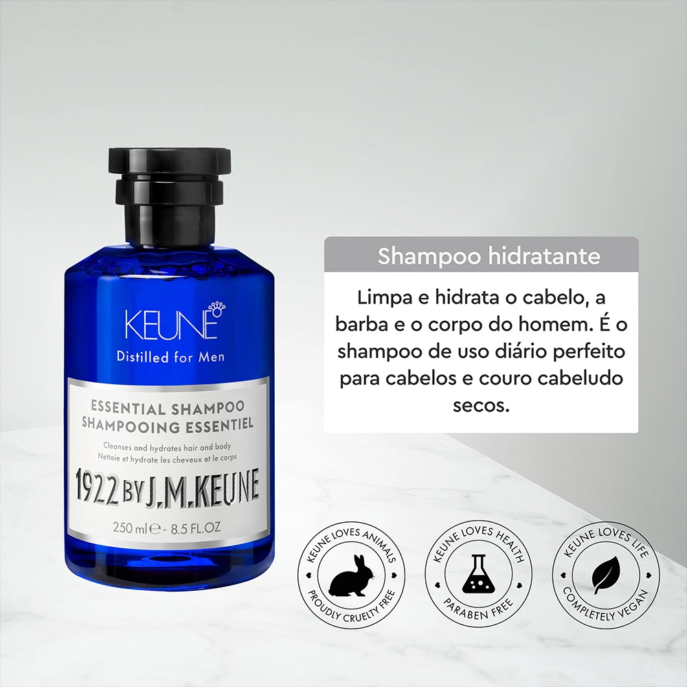 Shampoo Barba e Corpo Keune 1922 By J.M. Essential 250ml Produto Shampoo Barba e Corpo Keune 1922 By J.M. Essential 250ml