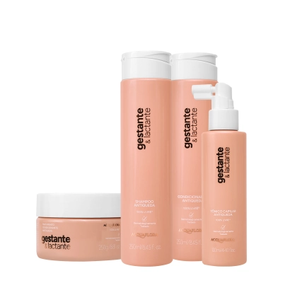 Produto: Kit Tratamento Capilar Antiqueda Acquaflora Gestante e Lactante 250ml 250g 130ml 4 Produtos