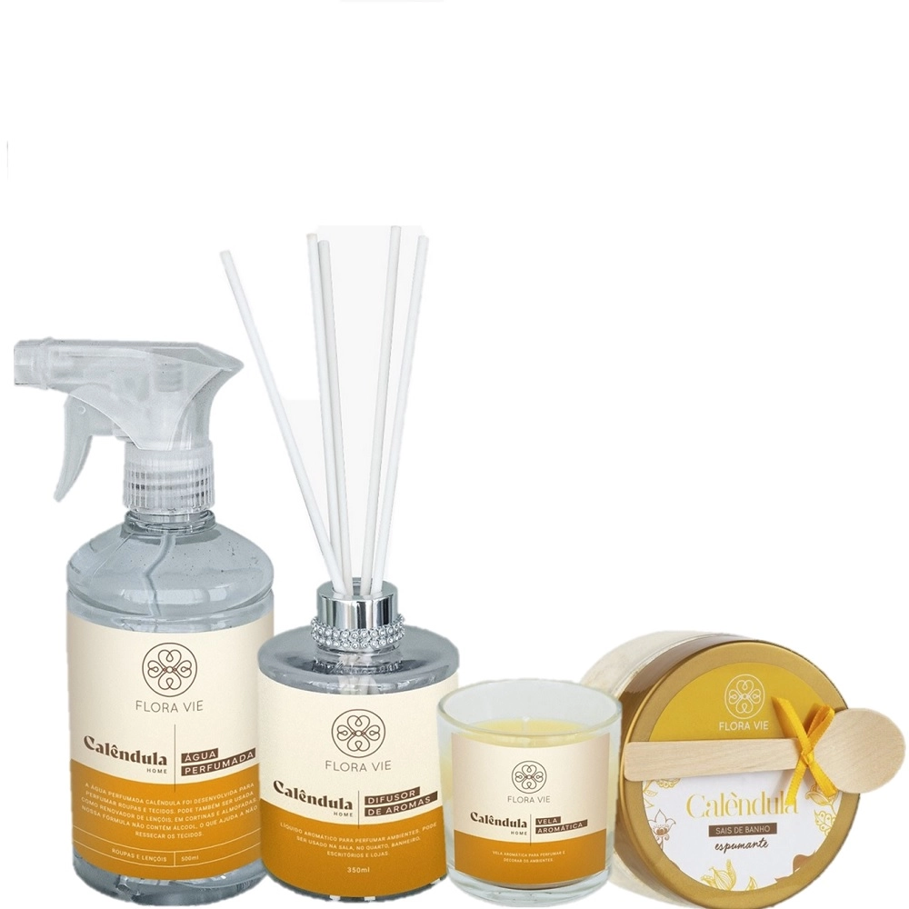 Produto: Kit Flora Vie Calendula Aromatizante Sensacional e Tratamento de Pele (4 Produtos)