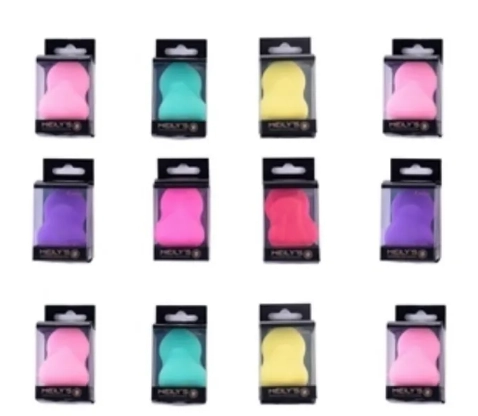 Produto: Esponja Para Maquiagem Chanfrada (pêra) Meily's Mac-202 com 12 unidades