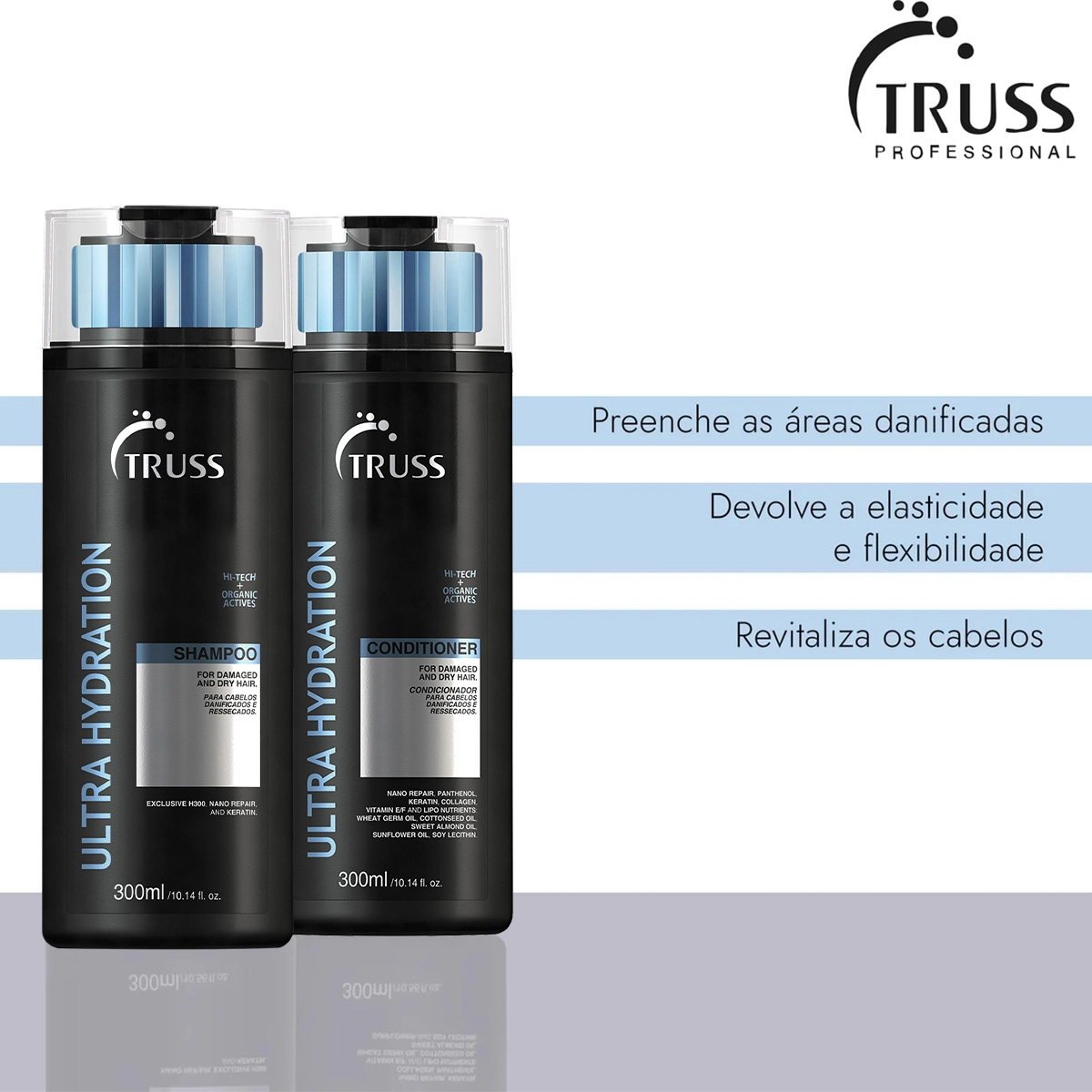 Produto: Kit Truss Ultra Hydration Uso Obrigatório Duo Reconstrutor Líquido (3 produtos)