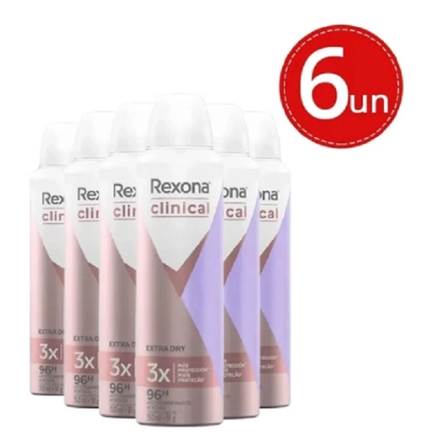 Produto: Rexona Clinical Desodorante Aerosol Feminino Extra Dry 150ml C/6