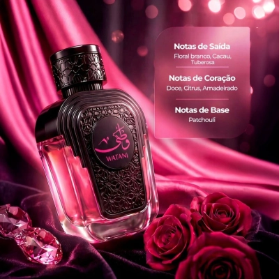 Perfume Feminino Watani Pink Eau De Parfum Al Wataniah 100ml Produto Perfume Feminino Watani Pink Eau De Parfum Al Wataniah 100ml