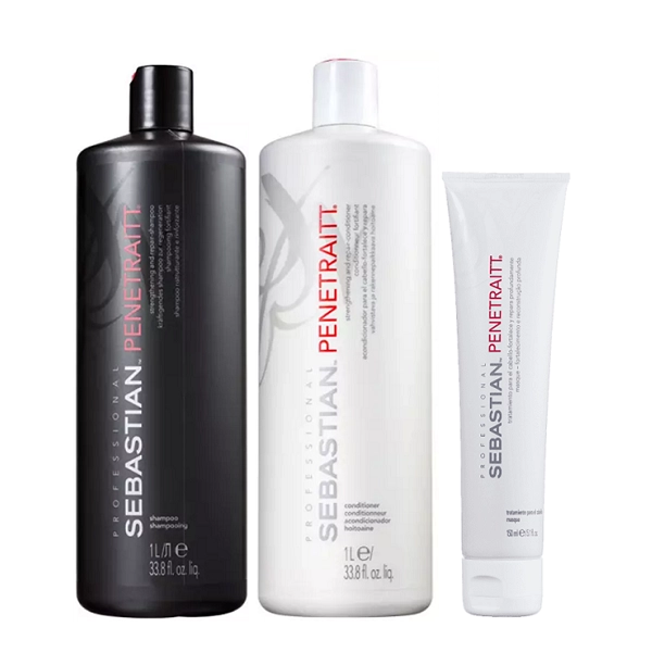 Produto: Penetraitt Profissional Sebastian Shampoo+Condicionador 1L+Mascara 150ml