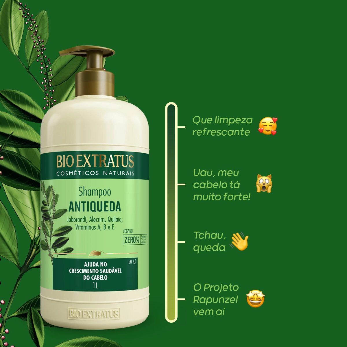 Produto: Kit Bio Extratus Jaborandi Antiqueda Shampoo Litro Extra e Condicionador (3 produtos)