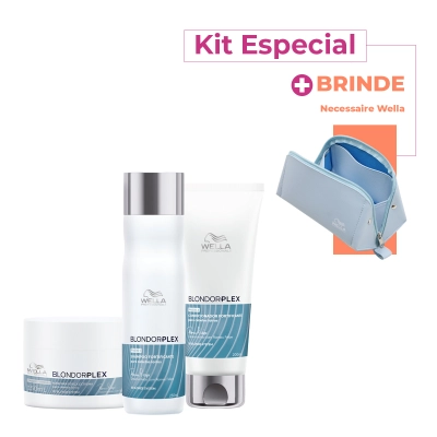 Kit Wella Professionals BlondorPlex Home Care Necessaire (4 produtos) Produto: Kit Wella Professionals BlondorPlex Home Care Necessaire (4 produtos)