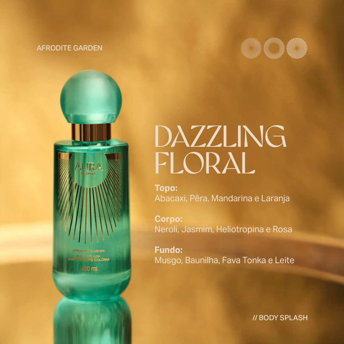 Produto Kit Manteiga Iluminadora Corporal 200g e Body Splash 200ml Aura Beauty Afrodite Garden
