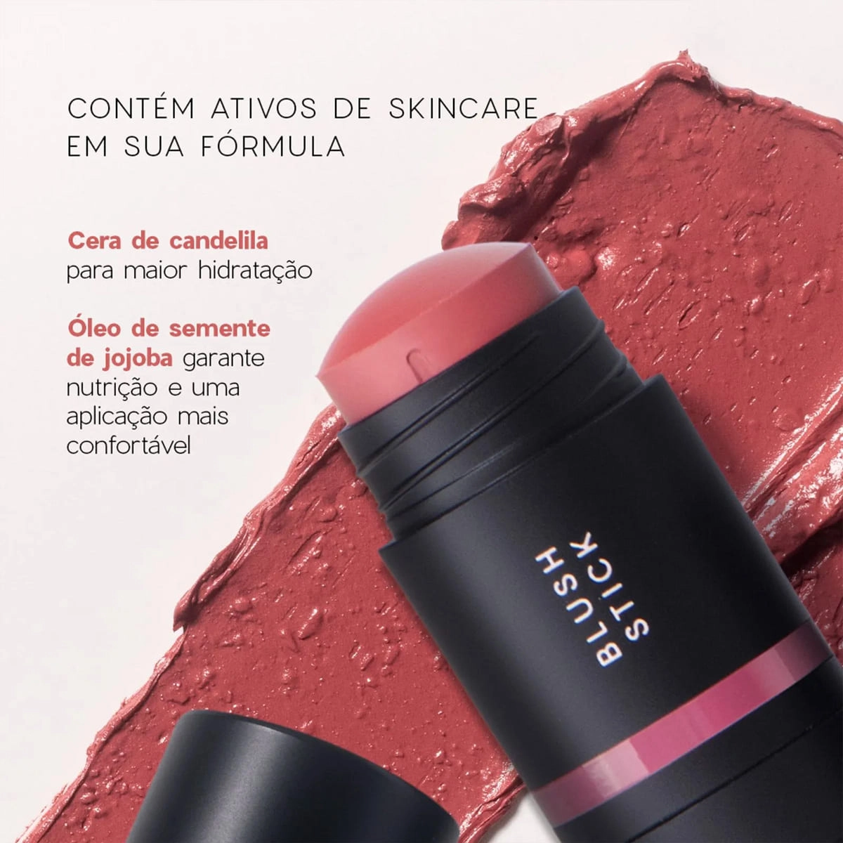Produto: Kit Océane Edition Mini Blush Pink Stick Contorno Marrom Claro e Esponja de Maquiagem (3 produtos)