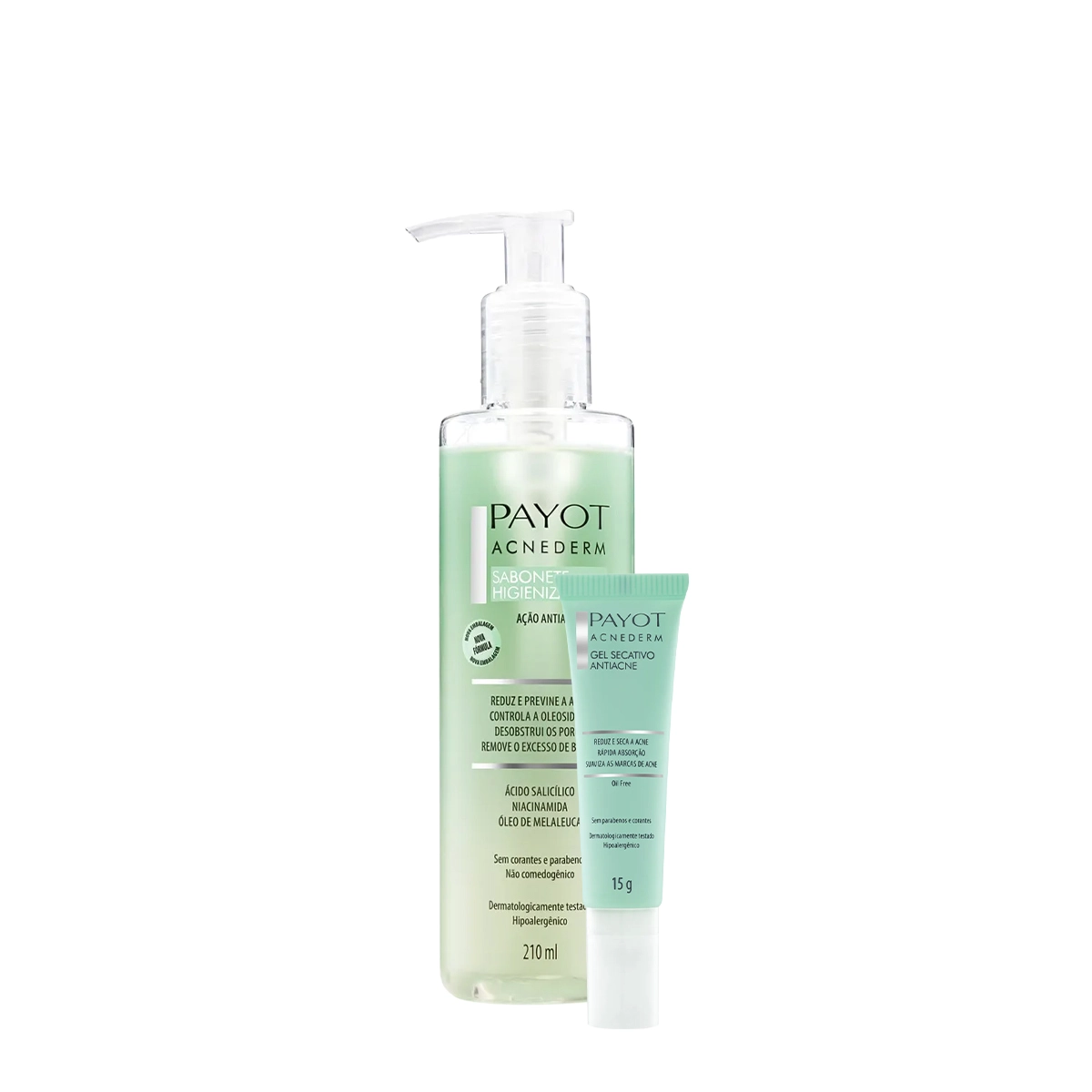 Produto: Kit Payot Acnederm Gel Hidratante Antiacne Secativo Sabonete Líquido e Tônico (4 produtos)