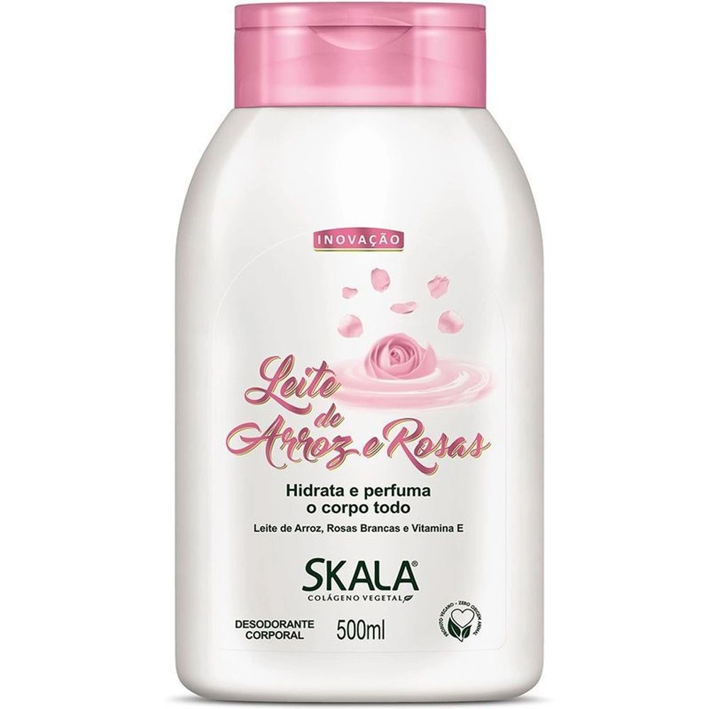 Hidratante Corporal Skala Leite de Arroz e Rosas 500ml Produto: Hidratante Corporal Skala Leite de Arroz e Rosas 500ml