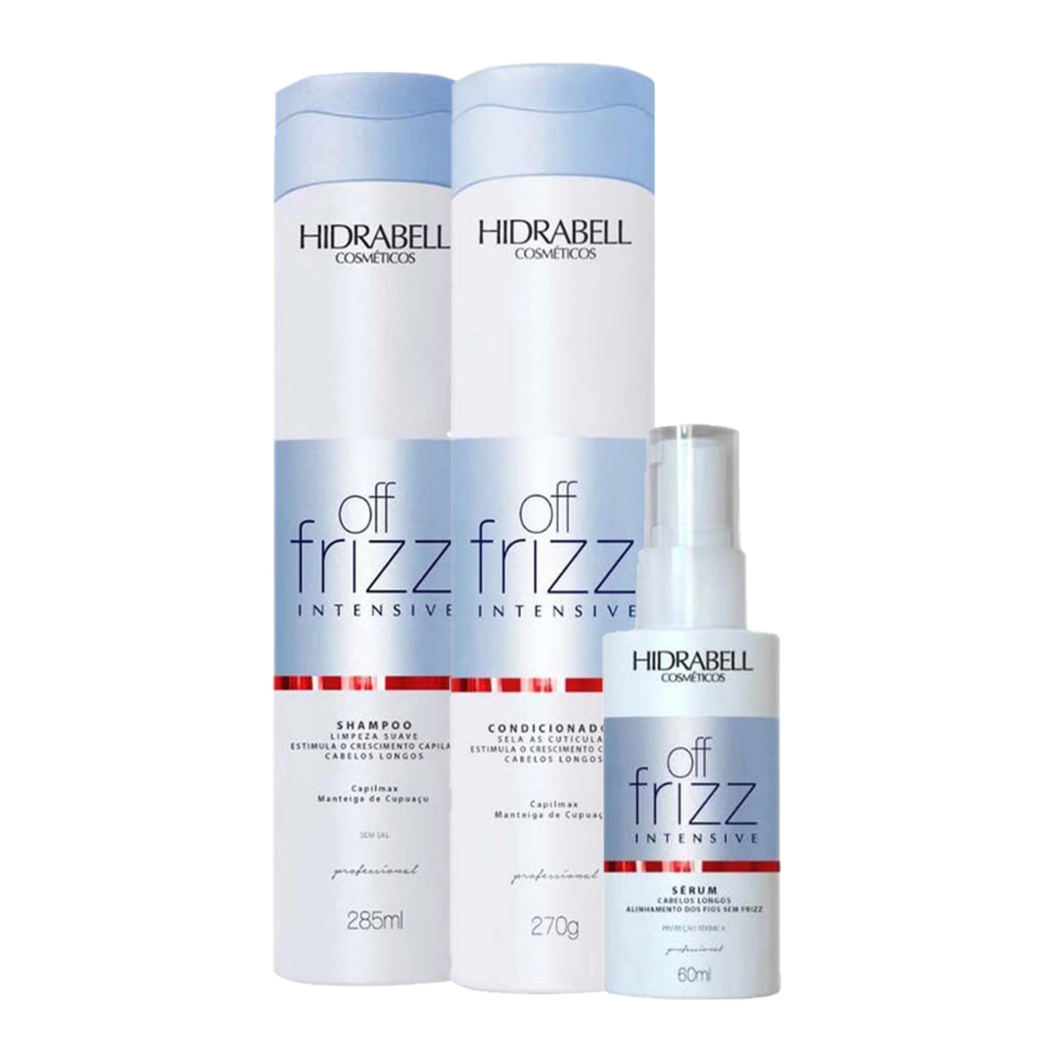 Kit Hidrabell Off Frizz Home Care Trio (3 produtos) Produto: Kit Hidrabell Off Frizz Home Care Trio (3 produtos)