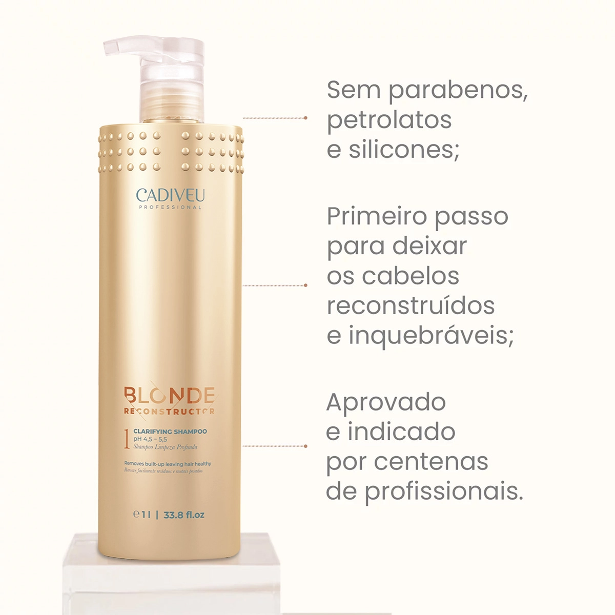 Produto: Kit Cadiveu Professional Blonde Reconstructor Clarifying Fiber Filler e Unbroken Blonde (3 produtos)