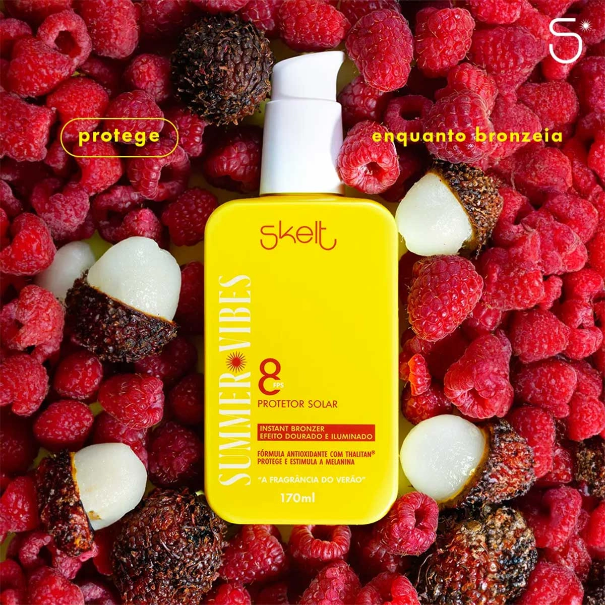 Produto: Protetor Solar Bronzeador Summer Vibes Skelt Cosmetics 170ml