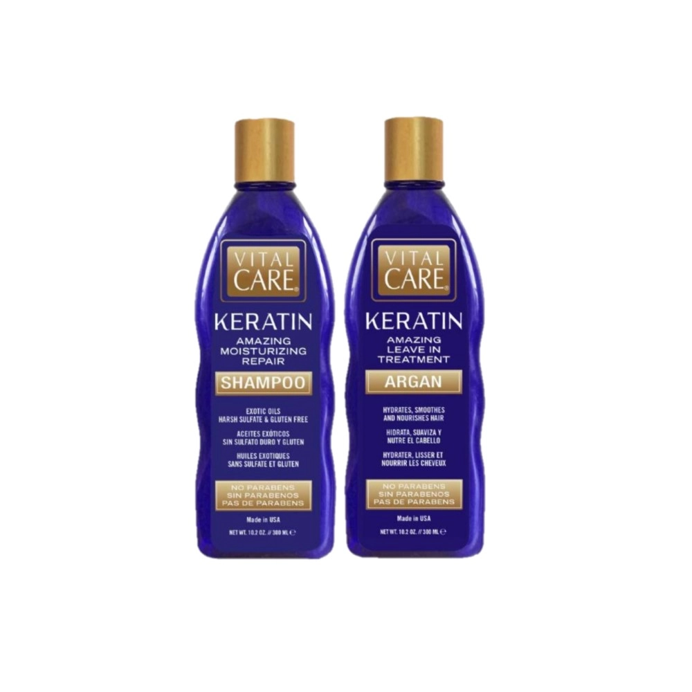 Produto: Kit Vital Care Keratin Shampoo Leave in (2 produtos)