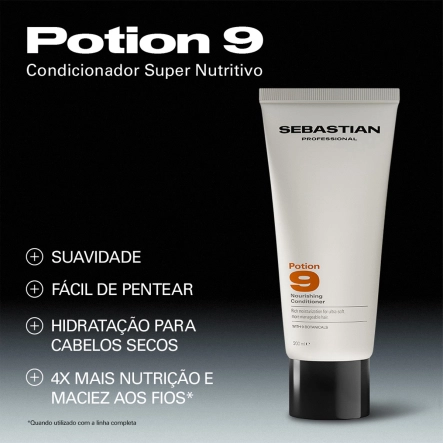 Kit Sebastian Professional Potion 9 – Vitalidade dos Fios (2 produtos) Produto Kit Sebastian Professional Potion 9 – Vitalidade dos Fios (2 produtos)
