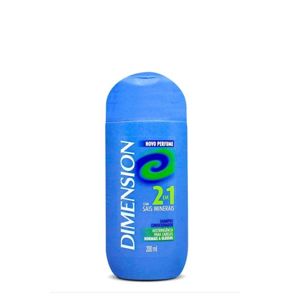 Dimension 2 em 1 Shampoo e Condicionador com Sais Minerais 200ml Produto: Dimension 2 em 1 Shampoo e Condicionador com Sais Minerais 200ml
