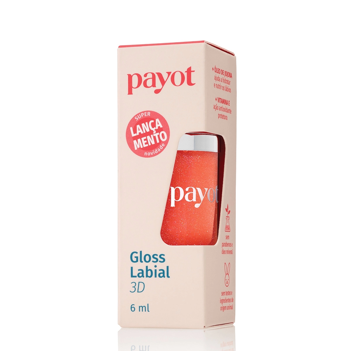 Gloss Labial 3D Coral Payot 3D 6ml Produto Gloss Labial 3D Coral Payot 3D 6ml