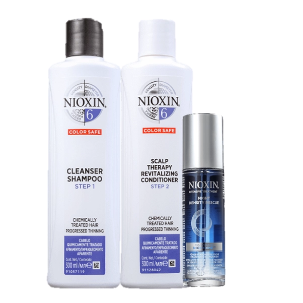Produto: Nioxin Sistema 6 Cleanser Duo 300ml e Serum Noturno 70ml