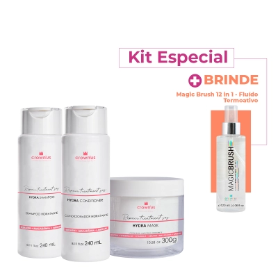 Produto: Kit Crown'us Professional Repair Treatment + Fluído Termoativado (4 Produtos)