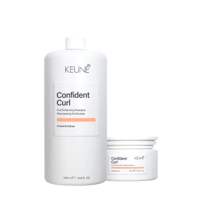 Kit Keune Confident Curl Limpeza e Tratamento Intensivo Shampoo 1L e Máscara 250ml Produto Kit Keune Confident Curl Limpeza e Tratamento Intensivo Shampoo 1L e Máscara 250ml
