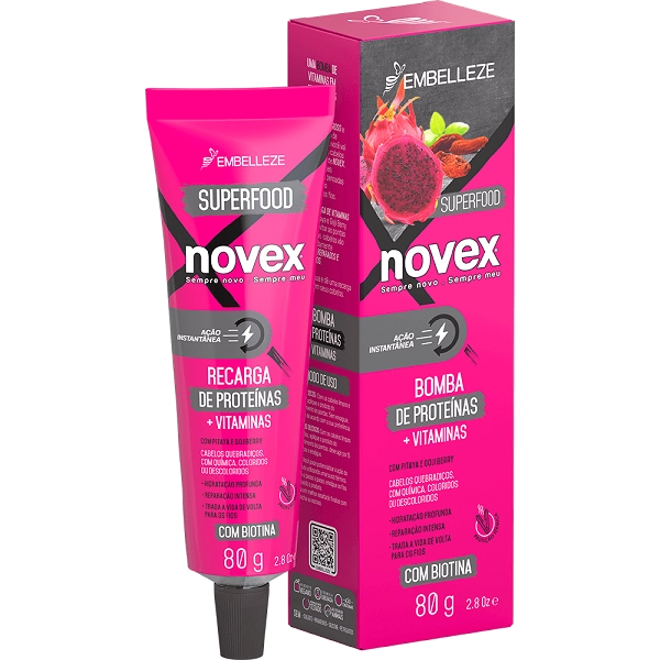 Produto: Novex Pitaya e Goji Berry  Mascara de Nutrição 80g