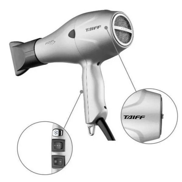 Produto: Kit Secador Fox Ion S 2100W e Escova Secadora Style 110V Taiff