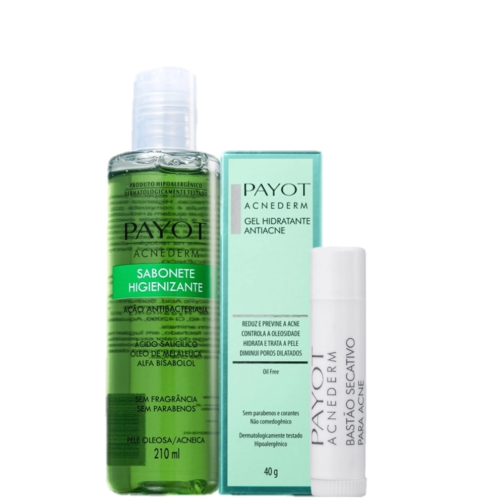 Kit Payot Acnederm Antiacne e Acao Antibacteriana (3 Produtos) Produto: Kit Payot Acnederm Antiacne e Acao Antibacteriana (3 Produtos)