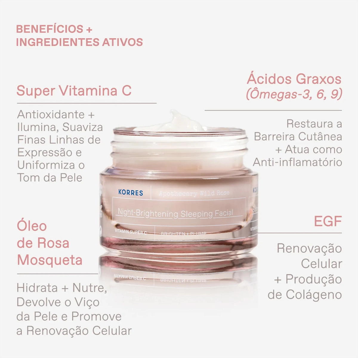 Produto: Creme Facial Noturno Apothecary Wild Rose Korres 40ml