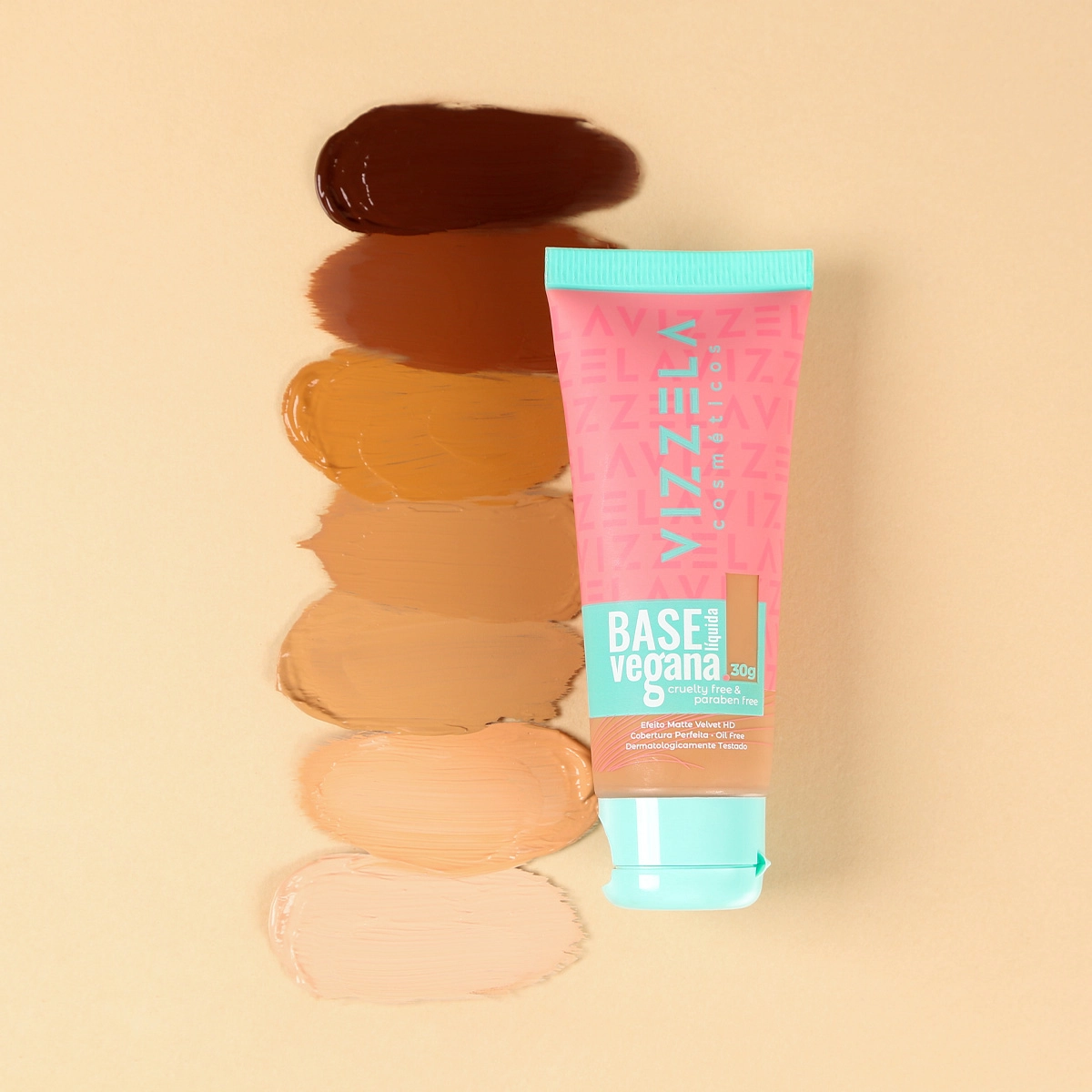 Base Líquida Vegana Matte Cor 02 Vizzela 30g Produto Base Líquida Vegana Matte Cor 02 Vizzela 30g