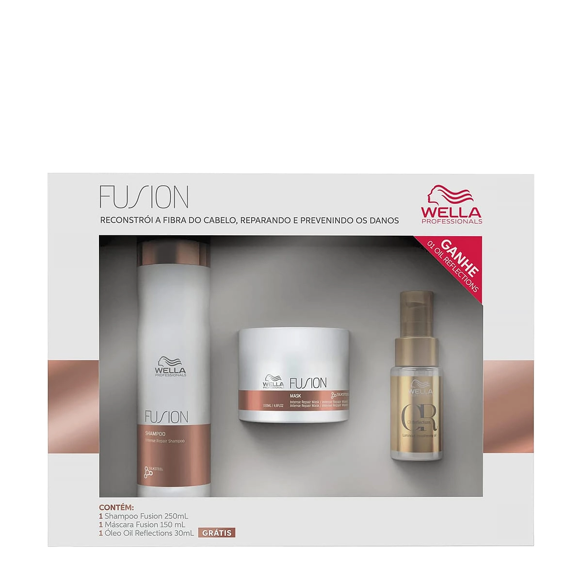 Produto: Wella Professionals Kit Fusion e Oil Reflections Trio (3 Produtos)
