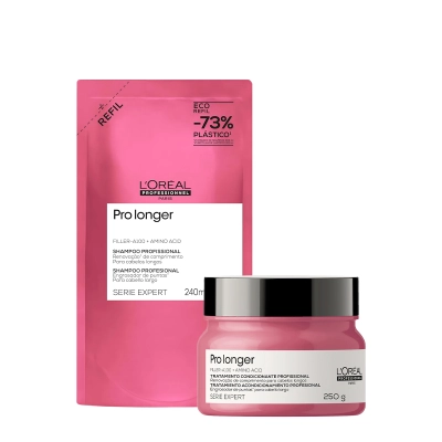 Produto: Kit Shampoo Refil e Máscara L'Oréal Professionnel Pro Longer 2 Produtos