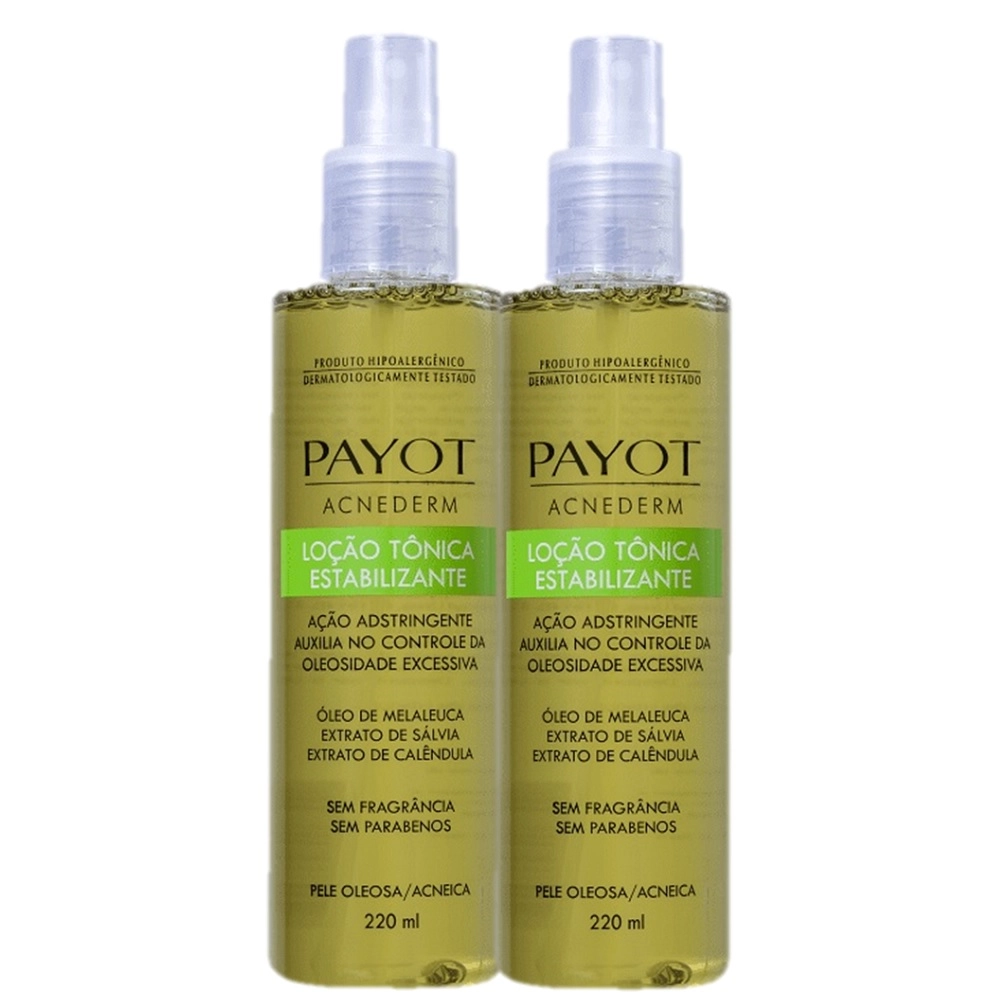 Kit Payot Acnederm Estabilizante - Tonico Facial 220ml (2 Unidades) Produto: Kit Payot Acnederm Estabilizante - Tonico Facial 220ml (2 Unidades)