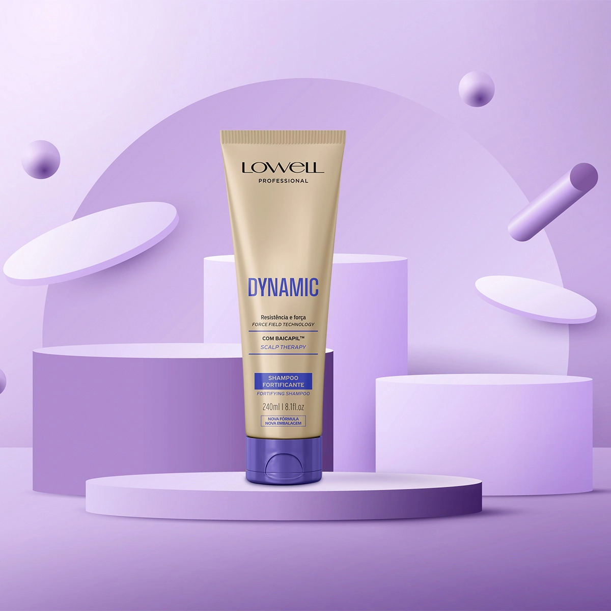 Produto: Shampoo Fortificante Dynamic Scalp Therapy Lowell 240ml