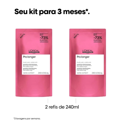 Kit Shampoo L'Oréal Professionnel Pro Longer Refil 2 Unidades Produto Kit Shampoo L'Oréal Professionnel Pro Longer Refil 2 Unidades