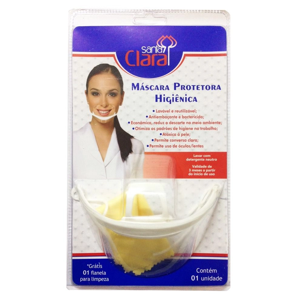Produto: Máscara Protetora Higiênica Estética Santa Clara