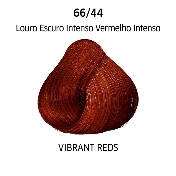 Produto: Coloração Permanente 66.44 Louro Escuro Intenso Vermelho Intenso Wella Professionals Color Perfect 60ml