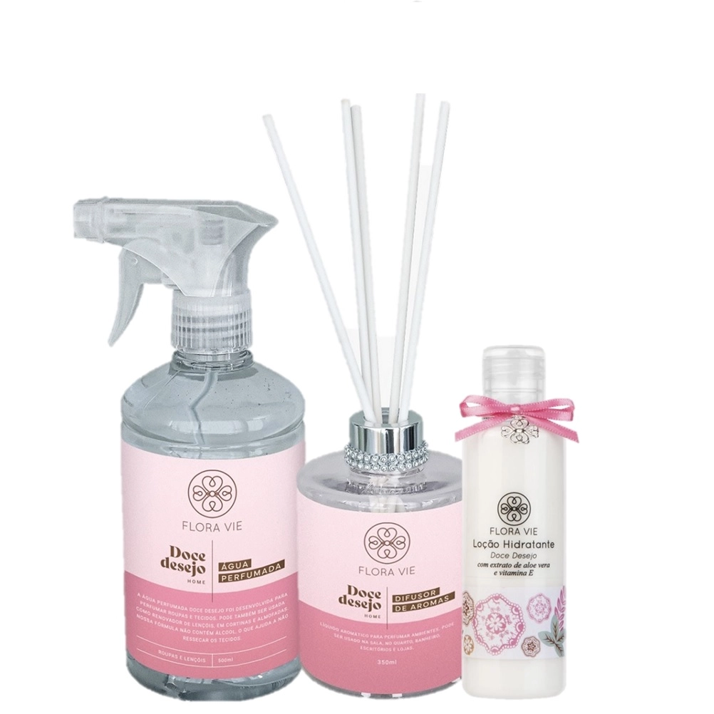 Produto: Kit Flora Vie Doce Desejo Aromatico e Pele Ressecada (3 Produtos)