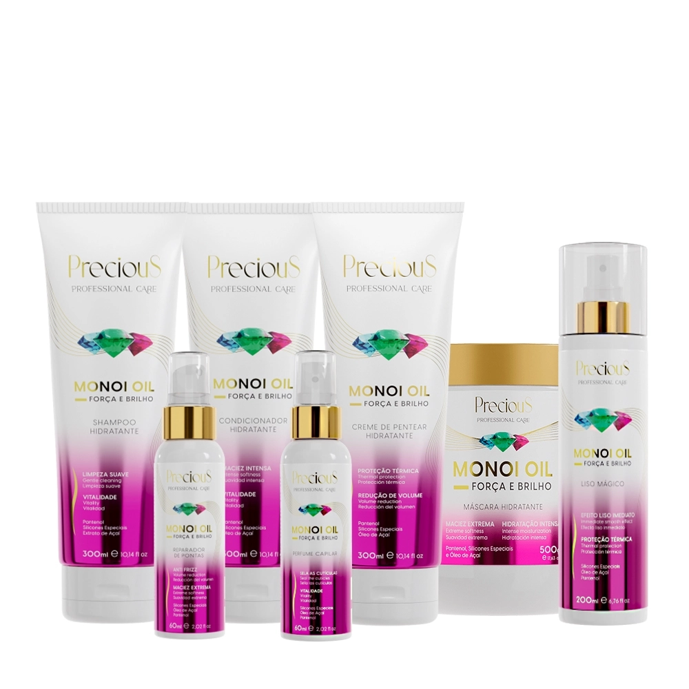 Produto: Kit Precious Monoi Oil Força e Brilho Total (7 produtos)