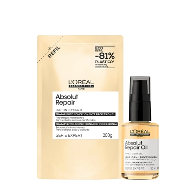 Produto: Kit Máscara Capilar 200g e Óleo Reparador 30ml L'Oréal Professionnel Absolut Repair