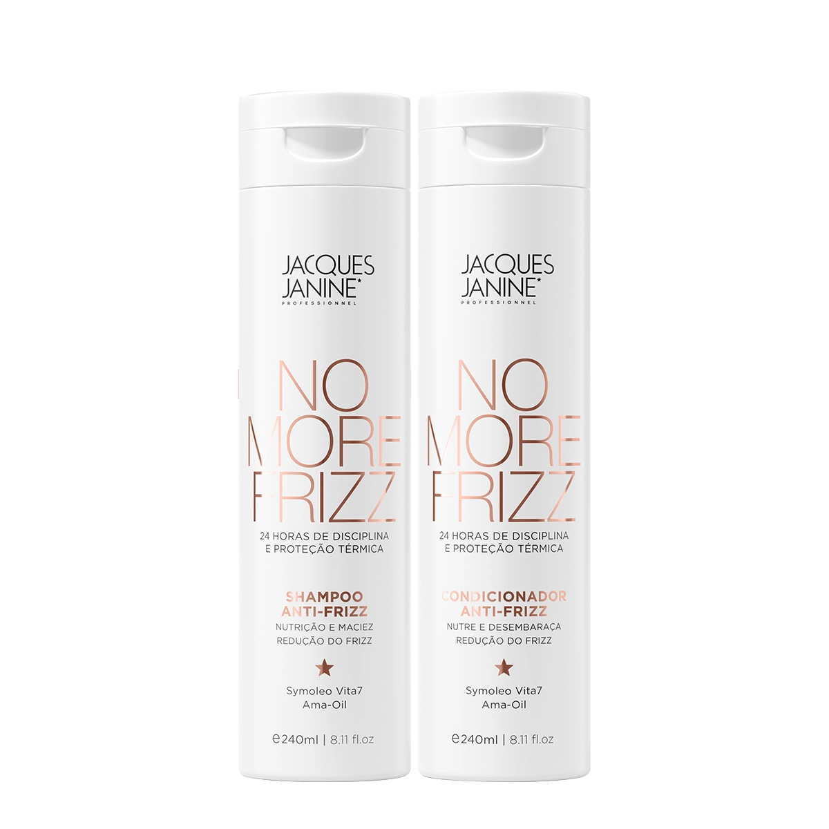 Produto: Kit Jacques Janine Professionnel No More Frizz Shampoo Condicionador Máscara Spray Ampola e Night Sérum (6 produtos)