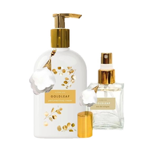 Produto: Flora Vie Kit Gold Leaf Body Cream 300ml e Eau de Cologne 50ml