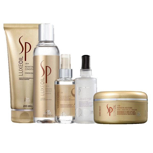 SP System Professional Luxe Oil Keratin Restore Duo 200ml Mascara 150ml Oleo Capilar 100ml e Liquid Hair 100ml Produto: SP System Professional Luxe Oil Keratin Restore Duo 200ml Mascara 150ml Oleo Capilar 100ml e Liquid Hair 100ml