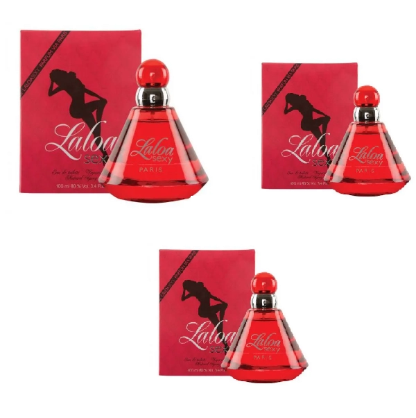 Produto: Laloa Sexy Via Paris Eau de Toilette - Perfume Feminino 100ml (3 Unidades)