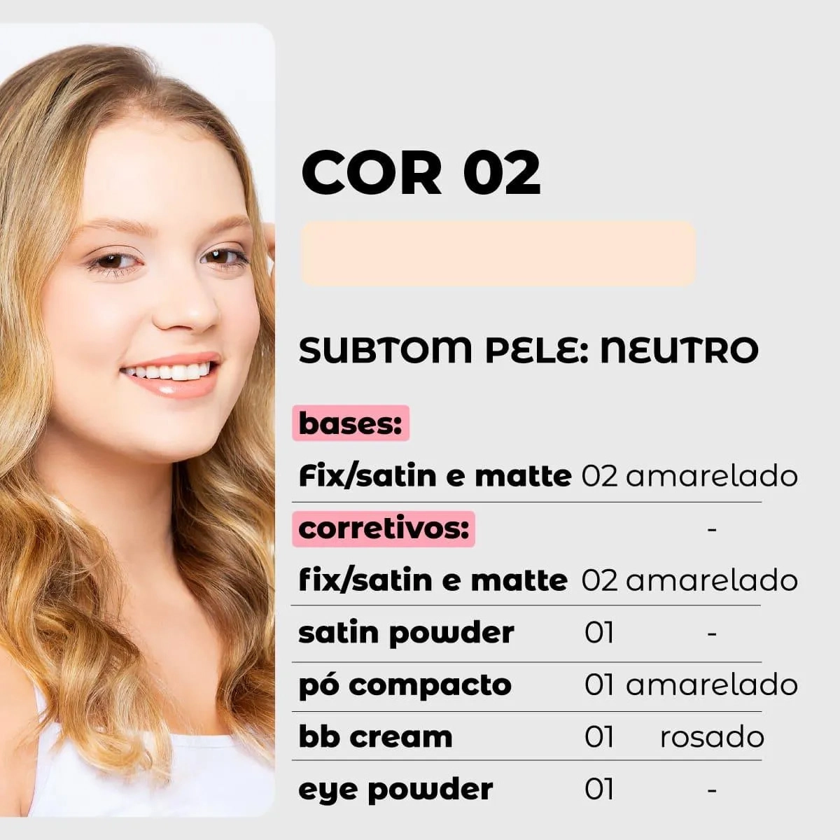 Produto: Kit Vizzela Fix HD Powder Cor 2 Base Pó Translúcido (2 produtos)