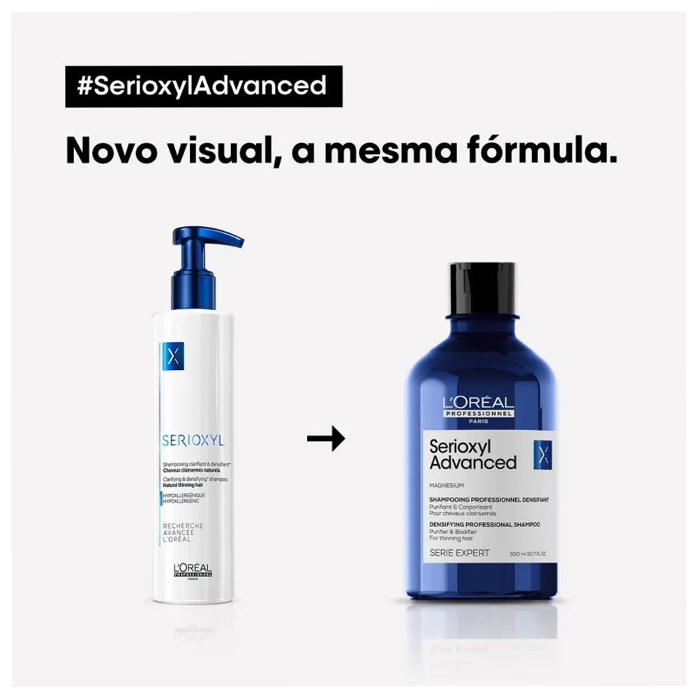 Produto: Kit L'Oréal Professionnel Serie Expert Serioxyl Advanced - Shampoo Densificante 300ml (2 unidades)