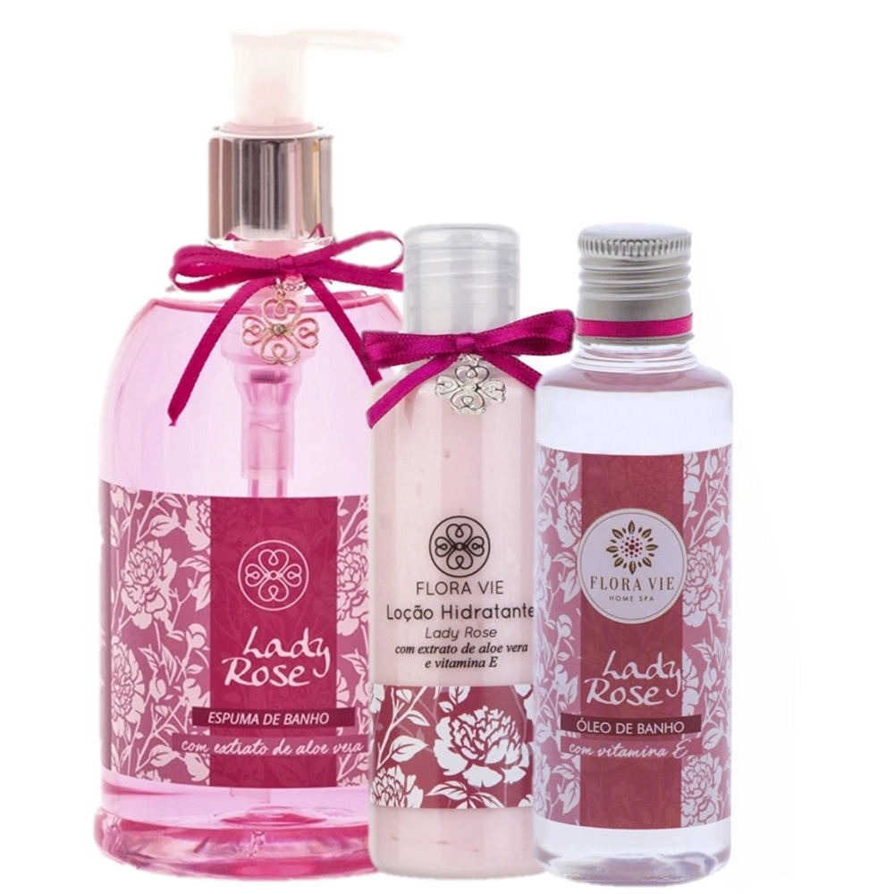 Kit Flora Vie Lady Rose Perfume Duradouro (3 Produtos) Produto: Kit Flora Vie Lady Rose Perfume Duradouro (3 Produtos)