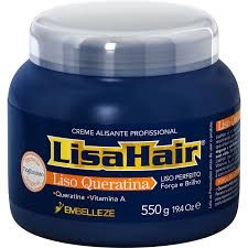 Produto: Creme Alisamento LisaHair Profissional Liso Queratina 550gr